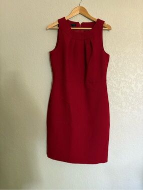 Talbots Red Sleeveless Sheath Dress